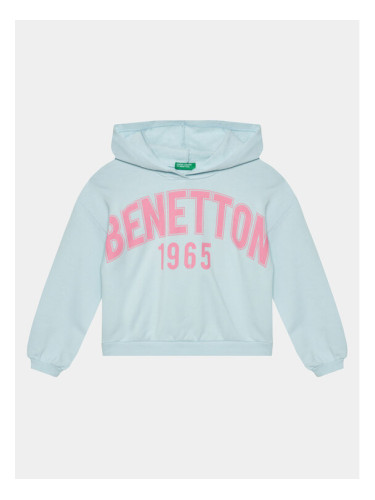 United Colors Of Benetton Суитшърт 3J68C203I Светлосиньо Relaxed Fit