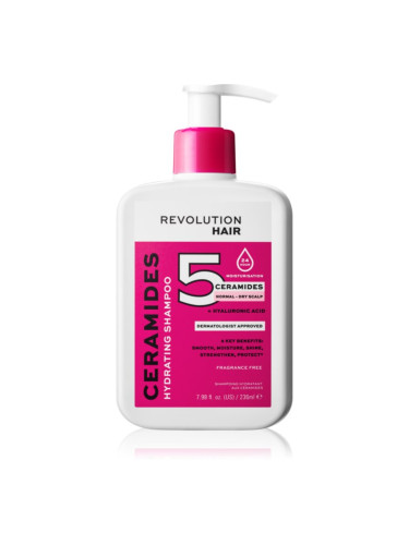 Revolution Haircare 5 Ceramides + Hyaluronic Acid хидратиращ шампоан с церамиди 236 мл.