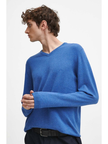 Памучен пуловер Medicine мъжки в синьо от лека материя