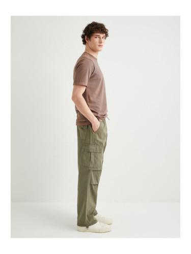 Koton Cargo Parachute Wide Trousers Elastic Waist Pocket Detailed With Stopper
