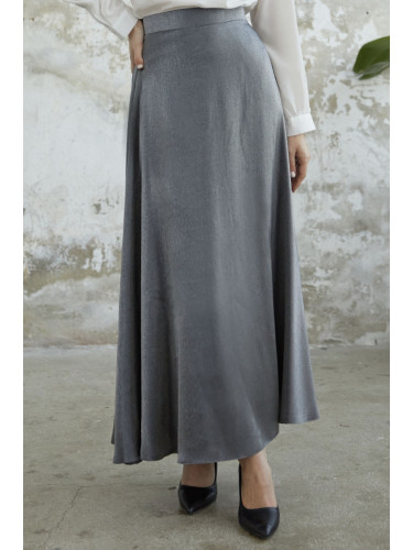 InStyle Shiny Viscose Skirt - Gray