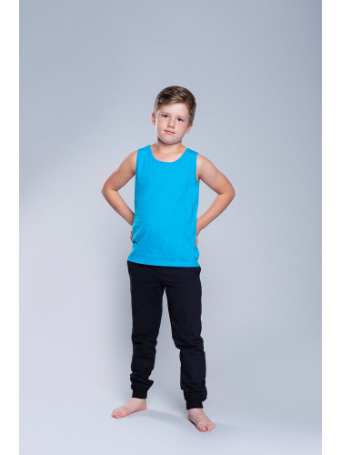Tytus Boys' T-Shirt with Wide Straps - Turquoise