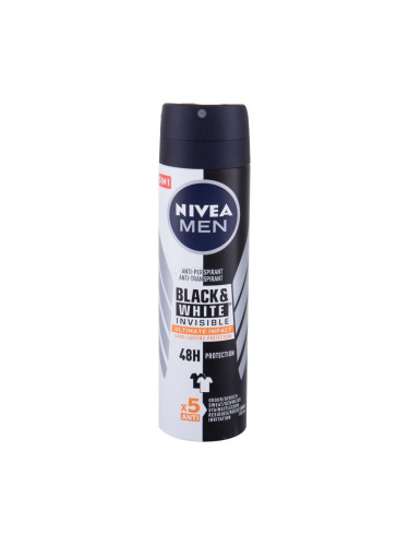 Nivea Men Invisible For Black & White Ultimate Impact 48h Антиперспирант за мъже 150 ml