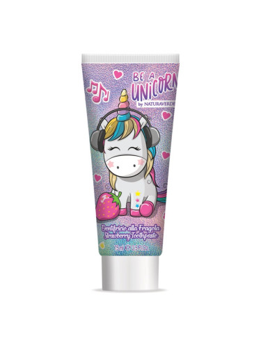 Be a Unicorn Naturaverde Toothpaste паста за зъби за деца с аромат на ягода 75 мл.