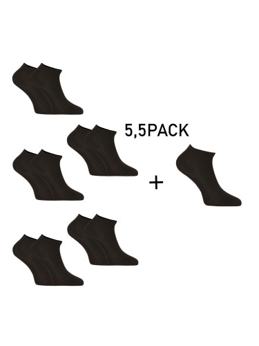 5.5PACK Socks Nedeto Low Bamboo Black