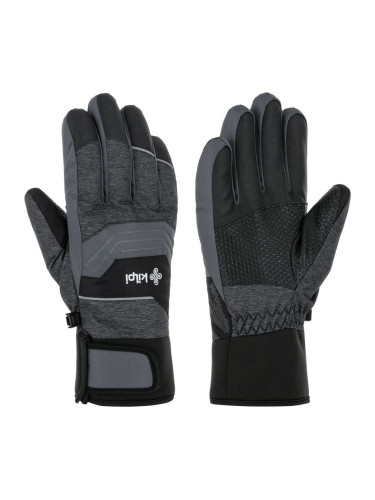 Dark grey unisex ski gloves Kilpi SKIMI