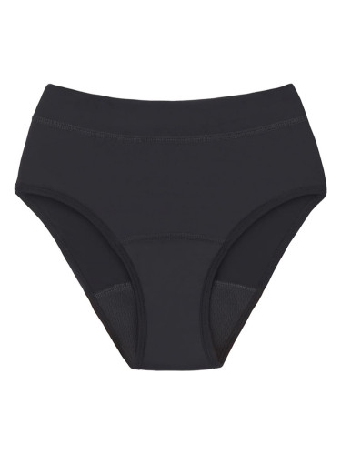Snuggs Period Underwear Hugger: Extra Heavy Flow Black менструални бикини от плат за силна менструация размер S Black 1 бр.