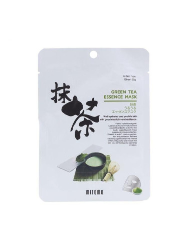 Маска за лице избелваща с Чай Матча MITOMO URUURU Green Tea Essence Mask