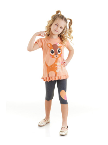 Denokids Baby Gazelle Girl's T-shirt Tights Set