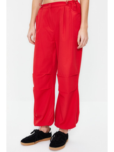 Trendyol Red Jogger Normal Waist Elastic Woven Trousers