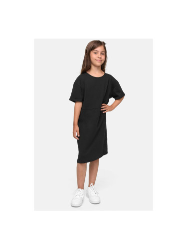Girls' Organic Oversized T-Shirt Dress Black