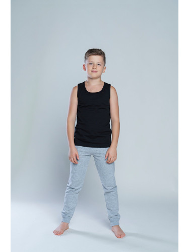 Tytus T-shirt for boys with wide straps - black