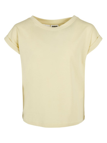 Girls' Organic T-Shirt with Extended Shoulder Soft Yellow
