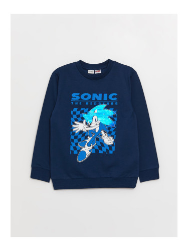 LC Waikiki Crew Neck Sonic Printed Long Sleeve Boy's Sweatshirt