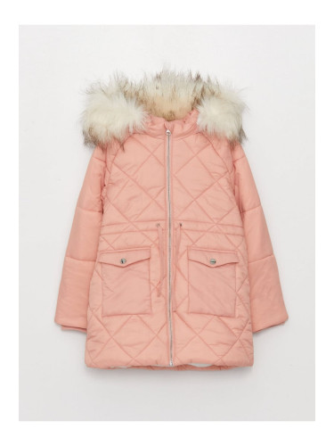 LC Waikiki Girls Quilted Hooded Coat