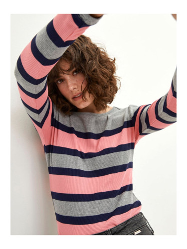 LC Waikiki Crew Neck Striped Long Sleeve Women's T-Shirt