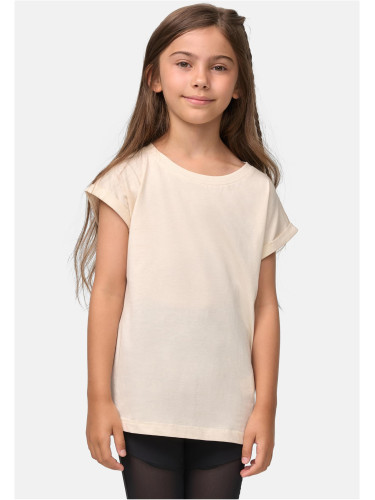 Girls' Organic T-Shirt with Extended Shoulder Whitesand