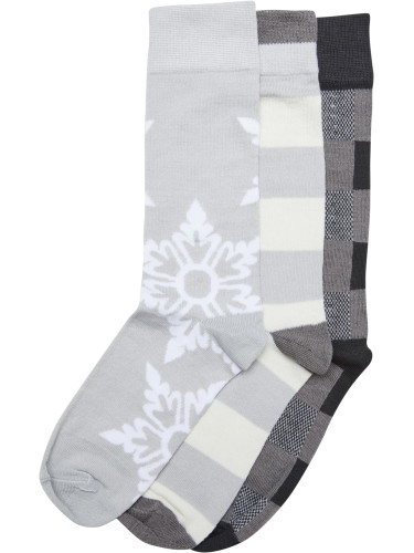 Unisex Christmas Socks Urban Classics Christmas Snowflakes Socks 3-Pack