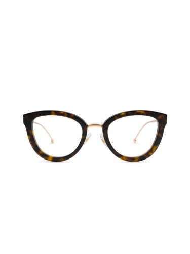 Fendi FF 0417 2IK 22 49 - диоптрични очила, cat eye, дамски, кафяви