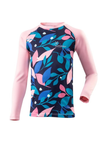 Klimatex LISTY Момичешка функционална блуза с дълъг ръкав, розово, размер