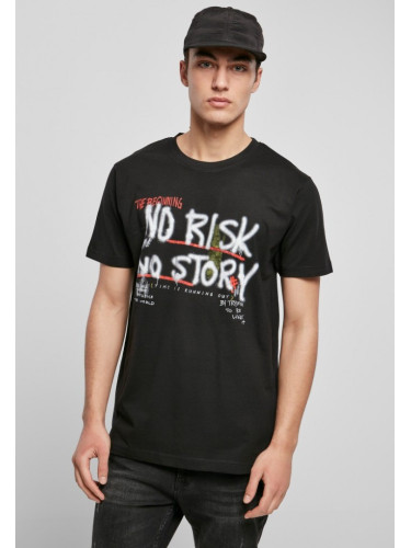 Мъжка тениска в черен цвят Mister Tee No Risk No Story Tee black 