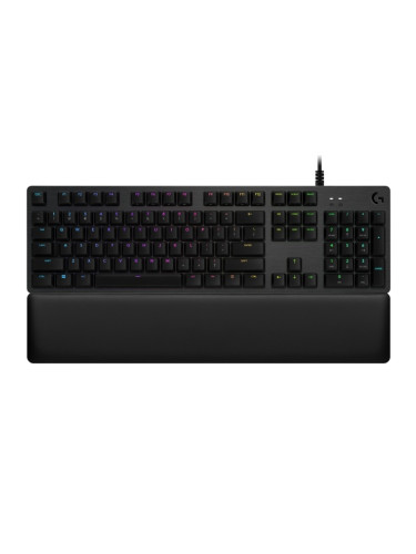 Клавиатура Logitech G513 GX, механична, Tactile (Brown) Switch, геймърска, подсветка, черна