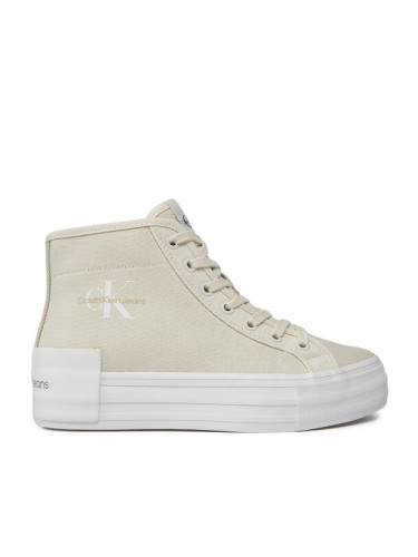 Calvin Klein Jeans Сникърси Bold Vulc Flatf Mid Cs Ml Btw YW0YW01392 Бежов