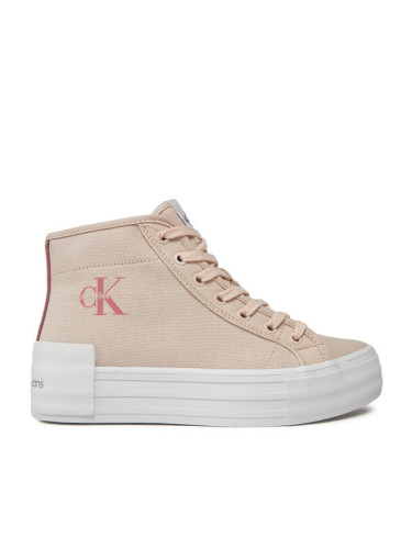 Calvin Klein Jeans Сникърси Bold Vulc Flatf Mid Cs Ml Btw YW0YW01392 Бежов