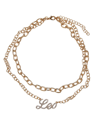 Diamond Zodiac Leo Necklace - Gold Color