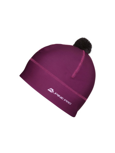 Functional cap with pompom ALPINE PRO ABERE holyhock