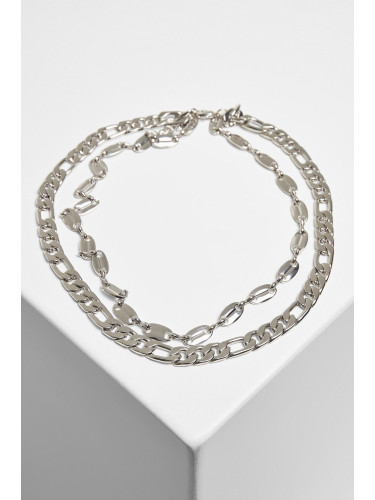 Layered necklace - silver colors