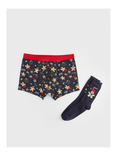 LC Waikiki New Year's Themed Men's Boxers and Socks