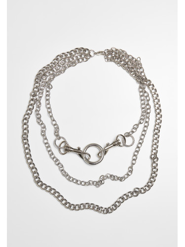 Necklace with carabiner - silver color