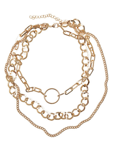 Ring Layering Necklace - Gold Color