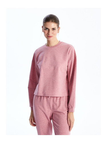 LC Waikiki Crew Neck Plain Long Sleeve Women's Pajama Set