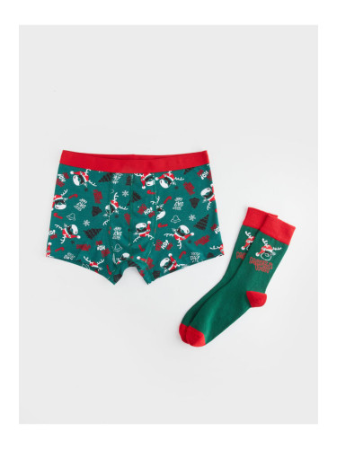 LC Waikiki New Year's Themed Men's Boxers and Socks