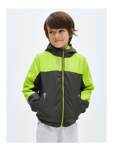 LC Waikiki Boys' Hooded Color Block Raincoat