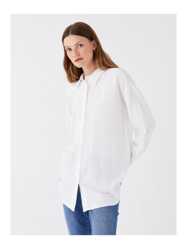 LC Waikiki Women's Plain Long Sleeve Oversize Shirt Tunic
