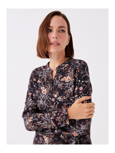 LC Waikiki Loose Collar Patterned Long Sleeve Women's Blouse
