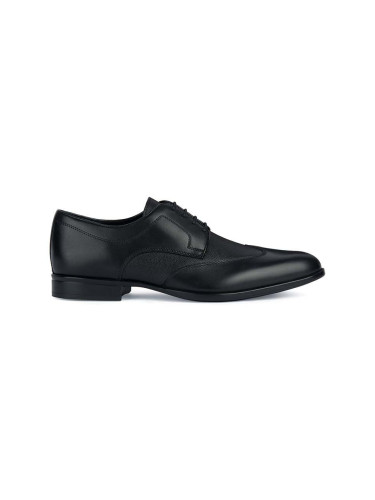 Кожени половинки обувки Geox U IACOPO A в черно U359GA04347C9999