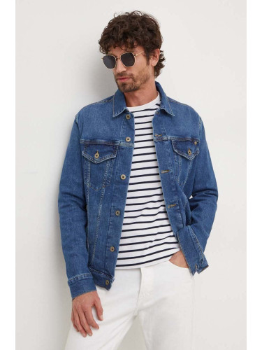 Дънково яке Pepe Jeans PINNERS в синьо преходен модел