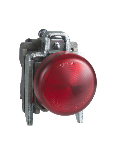 Индикаторна лампа XB4BVM4, LED, 220VAC, червен, ф22mm