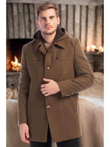 PLT8335 DEWBERRY MEN'S COAT-STRAIGHT CAMEL