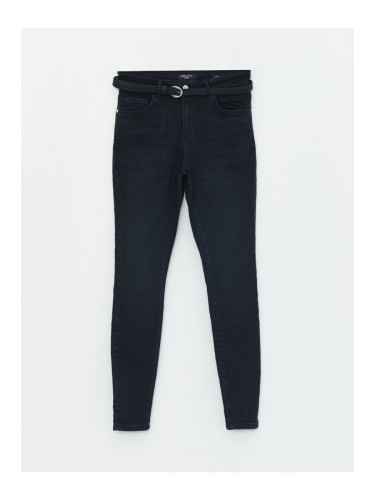 LC Waikiki Belted Waist Skinny Fit Women's Jean Trousers