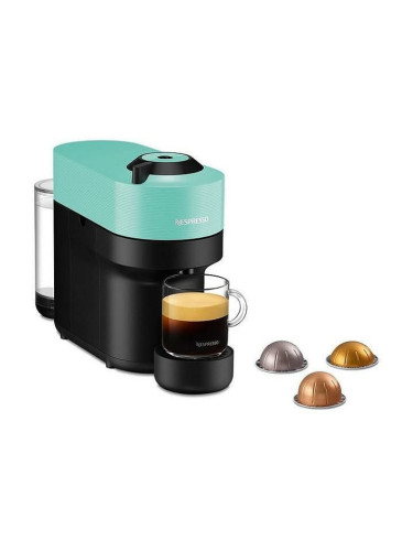 Кафемашина на капсули NESPRESSO VERTUO POP, 1500W, енергиен клас А+, 5 дължини на кафето, 30 мин. време за загряване, светлосиня