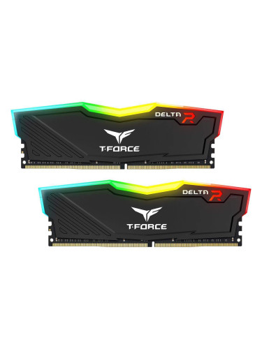 Памет Team Group T-Force Delta RGB Black DDR4 - 16GB (2x8GB) 3600MHz CL18-22-22-42 1.35V