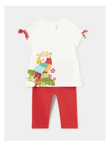 Mayoral Комплект тишърт и клин 1738 Червен Regular Fit