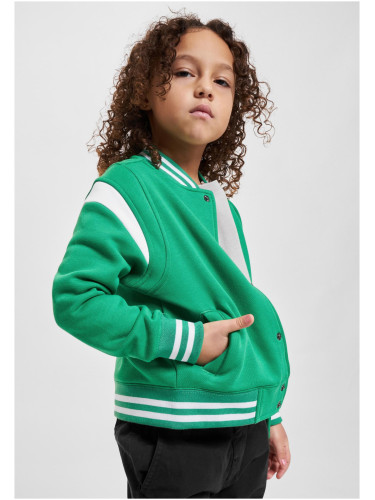 Boys Inset College Sweat Jacket bodegagreen/white