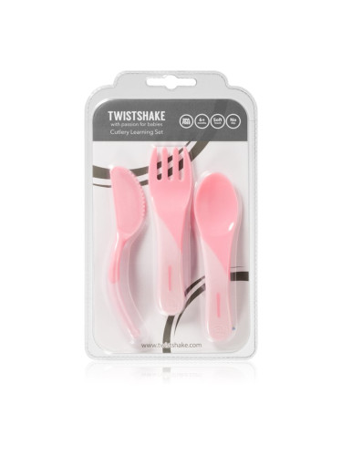Twistshake Learn Cutlery прибор Pink 6 m+ 3 бр.