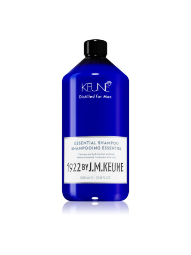 Keune 1922 Essential Shampoo шампоан за коса и тяло за суха коса 1000 мл.